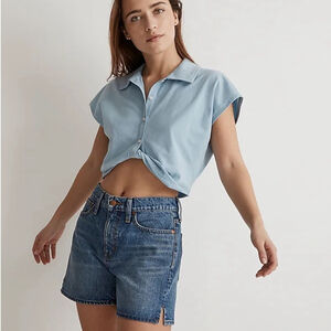 Madewell MWL Polo Twist Tee: Botanical Dye Edition